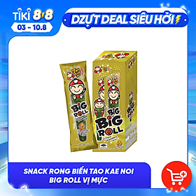 Snack rong biển Tao Kae Noi Big Roll vị Mực 3,6g