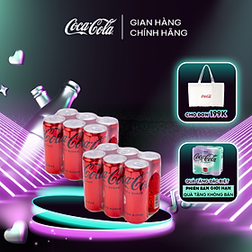 Combo 2 Lốc Nước Giải Khát Không Đường Coca-Cola Zero 320ml lon