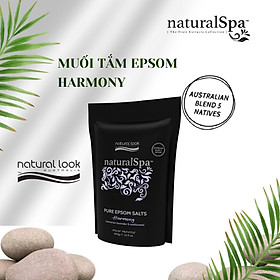 Muối tắm Epsom bổ sung dưỡng chất cho làn da mềm mượt, chống viêm, thư giãn các cơ đau nhức, mệt mỏi, cải thiện giấc ngủ - naturalSpa Harmony Epsom Salts 650gr