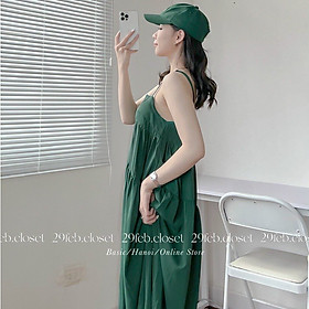 Váy 2 dây  đầm suông  chất đũi lụa trơn basic nữ nhiều màu form rộng bầu  mặc thoải mái  Deal Xu Hướng Giảm 50 Nhiều Sản Phẩm