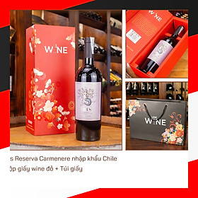 Hộp wine đỏ 1 chai Iris Reserva Carmenere Chile