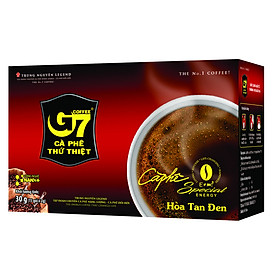 Cà phê G7 hòa tan đen - Hộp 15 gói 2gr