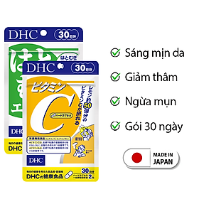 Combo SÁNG DA - MỜ THÂM DHC Nhật Bản gồm viên uống vitamin C và viên uống trắng da 30 ngày JN-DHC-CB1