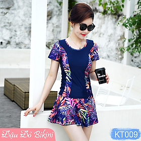 Đồ bơi nữ trung niên cho mẹ cho bà, áo tắm người già trung tuổi, có size lớn tránh lộ bụng, mẫu trẻ trung thanh lịch, dễ mặc, chất bơi mát mịn đẹp | KT009