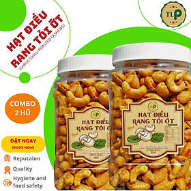 HẠT ĐIỀU RANG TỎI ỚT TÂN LỘC PHÁT COMBO 1KG - MỖI HŨ 500G