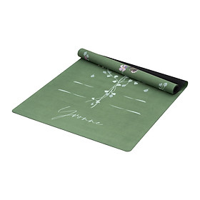 Thảm tập yoga du lịch cao cấp chính hãng Yvonne, Hummingbird - Green Moss - (TẶNG KÈM 3 PHẦN QUÀ) dày 1,5mm gấp gọn, bề mặt nhám, siêu bám, ưa mồ hôi, dễ vệ sinh, chất liệu cao su tự nhiên