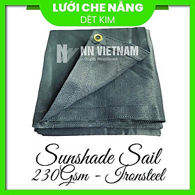 ⌈2M x 3M⌋ Lưới che nắng 80% màu xám - 230gsm HÀNG CAO CẤP Che nắng ban công, sân vườn