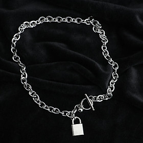 Dây chuyền vòng cổ mix ổ khoá và OT độc đáo phong cách unisex