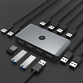 USB 2.0 Peripheral Switch Adapter KVM Switch for Printer, Scanner One-Second
