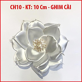 GOTI - Tag Hoa Trâm Cài Áo Cao Cấp Handmade Màu Pastel Nhụy Đính Pha Lê Cao Cấp - Phụ Kiện Trang Trí Váy Đầm Dành Cho Nữ CH10