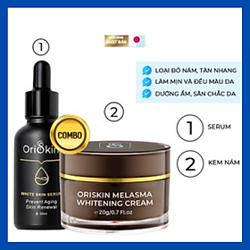 Bộ Kem Nám Tàn Nhang Lớn Oriskin Melasma Whitening Cream Và Serum Dưỡng Ẩm, Mờ Thâm Oriskin White Skin Serum