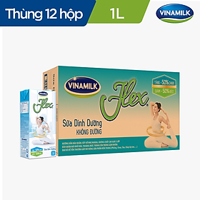 Thùng 12 Hộp Sữa Tiệt Trùng Vinamilk Flex Không Lactose 1 Lít