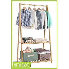 Mua Kệ Chữ A 2 Tầng Gỗ Tự Nhiên - Giá Treo Quần Áo - Nội Thất Phòng Ngủ Lắp Ráp Gacco