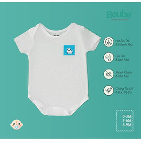 Bộ liền thân, bodychip ngắn tay cho em bé nhiều màu Boube, vải sợi tre cao cấp Bamboo thông minh, thoải mái - Size 0-9M