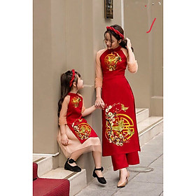 Set bộ áo dài cách tân cho mẹ hoặc bé GD20811