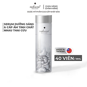 Serum dưỡng trắng da chống lão hóa tinh chất nhau thai cừu Sakura Placenta COQ10 serum xuất xứ Nhật Bản 40 viên