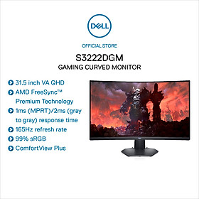 Màn hình máy tính Dell S3222DGM 31.5 inch QHD VA 165Hz Cong - Hàng Chính Hãng