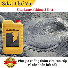 Phụ gia chống thấm vữa cao cấp và tác nhân kết nối - Sika Latex (thùng 25lít)