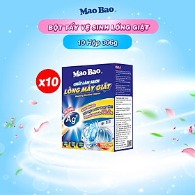 Combo 10 Hộp Bột Vệ Sinh Máy Giặt Mao Bao 306g - Loại Bỏ Cặn Bẩn, Khử Mùi Cho Máy Giặt Cửa Trên/Trước