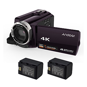 Máy Quay Kết Nối Wifi Andoer HDV-534K Kèm Sạc Pin NP-FV5 Plus (4K) (1080P FHD) (48MP) (3.7V) (2500mAh)