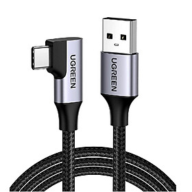 Cáp dữ liệu USB 3.0 ra USB-C bẻ góc dài 1m màu đen Ugreen 20299 - Hàng chính hãng