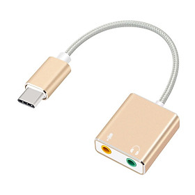 SOAIY Dây chia mic và loa từ cổng Type C âm thanh 3D - Hàng Nhập Khẩu