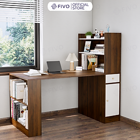 Mua Bàn Học  Bàn Làm Việc Kết Hợp Kệ Sách FD04 FIVO  Gỗ Chống Ẩm Cao Cấp  Lắp Ráp Đơn Giản  Thiết Kế 3 Trong 1