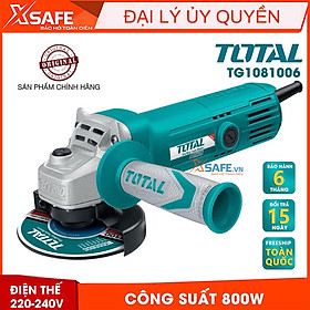 Mua Máy mài cầm tay TOTAL TG1081006 công suất 800W đóng gói trong hộp màu. Máy mài góc điện thế 200-240V - Chính hãng