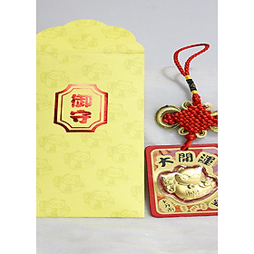 Bao lì xì Vàng 24k Mèo Vẫy Tài Trên Xe (MTX_VÀNG))