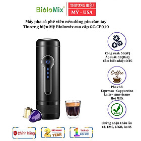 Máy pha cà phê dùng pin cầm tay Biolomix GC-CP010 Tương thích với viên nén Nespresso nhỏ gọn - HÀNG NHẬP KHẨU