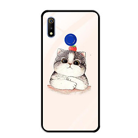 Ốp Lưng Kính Cường Lực cho Realme 3 Pro - 0489 CAT05 - Hàng Chính Hãng