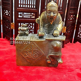 Mua Tượng ông quản gia   quản tài chiêu tài tụ Lộc bằng đồng cao 9cm
