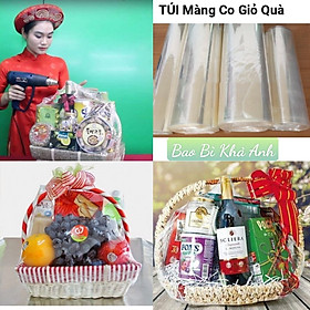 Mua Màng co giỏ quà tết màng co nhiệt bọc giỏ quà size 55x60 60x80 70x80 - 70x90 70x100 hàng trong siêu đẹp - Bao Bì Khả Anh
