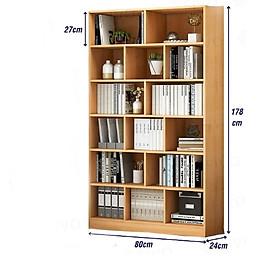 Mua Kệ Sách Đứng Gỗ MDF TTK09(81 x 24 x 168cm) 6 Tầng Chia Nhiều Ngăn