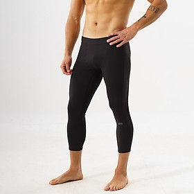 Quần leggings tập gym cho nam Hibi Sports M105 - Loại lửng 3/4 có túi - ĐEN - XL