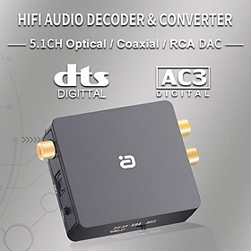 AYINO 24bit 192K DAC 5.1CH HIFI Bộ giải mã âm thanh kỹ thuật số sang analog Bộ chuyển đổi DTS AC3 PCM Sợi quang Đồng trục sang RCA 3.5MM 2CH Màu sắc: Bộ chuyển đổi Vương quốc Anh