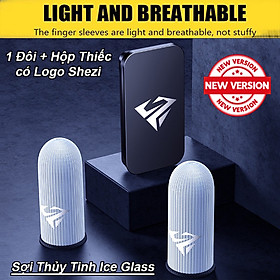 Mua Bao tay chơi game ff siêu nhạy Sợi Thủy Tinh Nano Bạc Găng tay Mobile cảm ứng chống mồ hôi chống trượt - Bộ 2 ngón Tặng Box nắp trượt