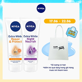 Combo Tinh chất dưỡng thể trắng da NIVEA ngày 180ml & đêm 200ml (88314+89122)