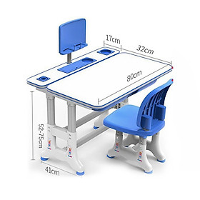 Bàn học sinh trẻ em bộ bàn ghế size 80cm có đèn, chống gù, chống cận, điều chỉnh độ cao cho bé RIBO138