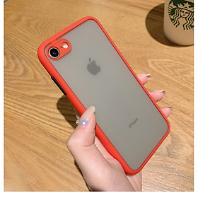 Ốp lưng trong nhám viền Shield Matte Color bảo vệ camera cho iPhone 7/ 8