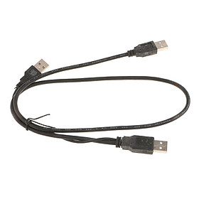 Dual USB 2.0 Male to Standard B  Cable 70cm for  Drive