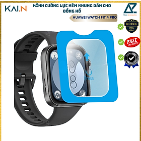 Kính cường lực Kai.N Glass Kèm Khung Dán cho đồng hồ Huawei Watch Fit 4 Pro_ Hàng Chính Hãng