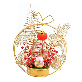 Chinese New Year Ornaments Lighted Artificial Potted Flower for Home Wedding