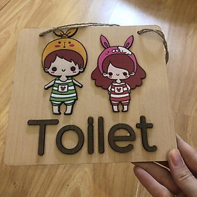 Mua Bảng gỗ treo cửa nhà vệ sinh  cửa phòng tắm có sẵn dây treo kích thước 23-25cm tặng kèm móc dán