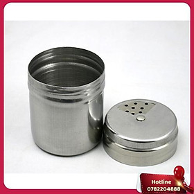 Hủ Đựng Tiêu ,Đựng Tăm Bằng Inox Nhỏ Gọn Siêu Đẹp Kích Thước 5X6.5Cm - Miễn Phí Vận Chuyển