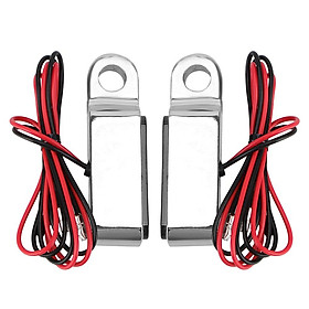 Set 2 đèn LED tín hiệu màu hổ phách DC 12V gắn tay lái xe máy Cafe Racer Scooter ATV