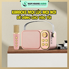 Loa Karaoke Mini Bluetooth YS-103 Hồng Giá Rẻ Kèm 1 Micro Không Dây Âm Thanh Siêu Hay Sang Trọng