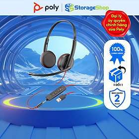 Mua Tai Nghe Chụp Tai Có Dây Poly Blackwire 3225 USB-A Hàng Chính Hãng