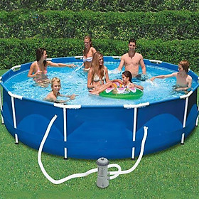 Mua Bể bơi khung kim loại tròn INTEX 28212 3m66 có máy lọc nước  Giúp bé tập bơi tại nhà  Tình cảm gia đình gắn kết  Rèn luyện sức khỏe