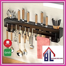 Mua Kệ để dao giá treo dao thớt treo đồ nhà bếp cài dao dán tường - đen